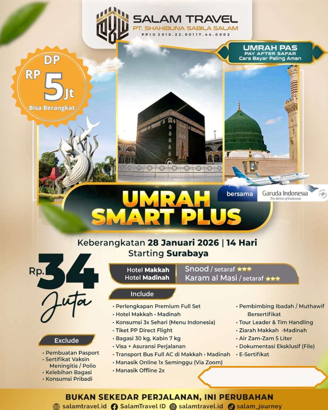 Travel Umroh Semarang, Paket Umroh Smart Plus, Paket Umroh Plus